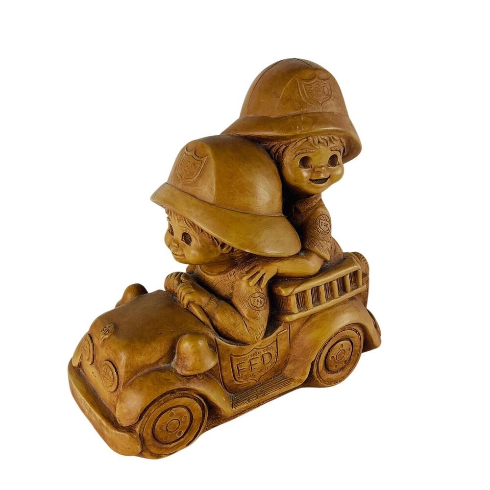 Vintage Bill Mack Fannykins Sculpture To The Rescue Firemen